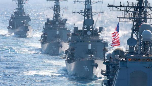 Tập trận ở biển Hoa Đông với sự tham gia của hải quân Hoa Kỳ.