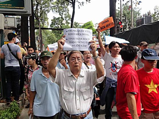 Nhà văn Phạm Đình Trọng xuống đường biểu tình chống Trung Quốc vào ngày 11/5/2014